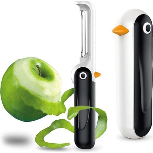 Creative Penguin Shaped Stainless Steel Folding Fruit Vegetable Peeler Peeling Machine Home Kitchen Cutting Tools