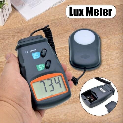 LX1010B Handheld Digital Illuminance Meter Digital Lux Meter with LCD Display 1-50000 Lux Range In Stock