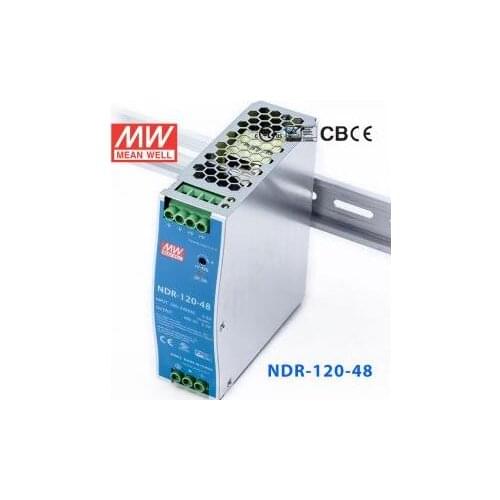 MEAN WELL NDR-120-48 Single Output 120W 48V 2.5A Industrial DIN Rail Mounted Meanwell Power Supply NDR-120
