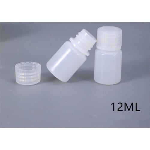 Mini 12ML Round Small Mouth Plastic Bottle HDPE Material Packing Container Refillable Sample Bottles 10PCS