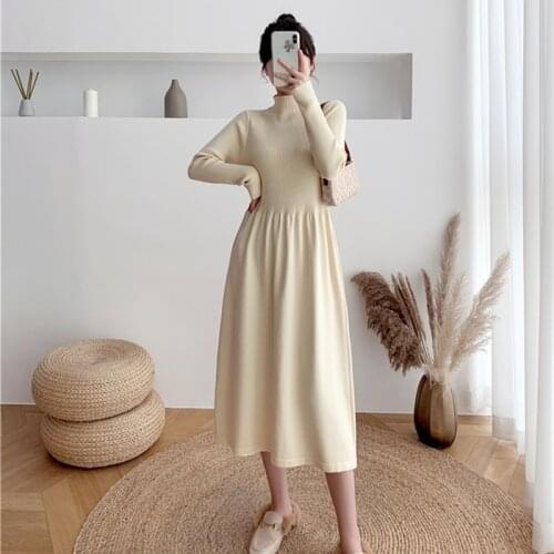 MISS Feb Plum Fashionable Knitted Dresses