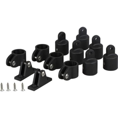 12 Pcs Set Boat Yacht Awning Accessories, Nylon Sliding Cap Fittings, Jaw Slide Fittings , Deck Hinge Fittings, With Screw