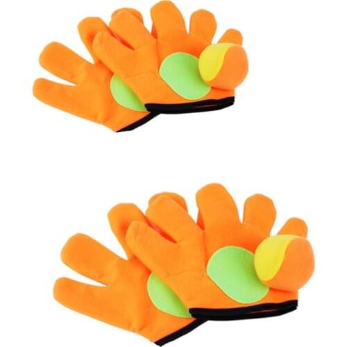 Gloves Set Sticky Mitts Kids Playing Useful Games Toys Small/large Gloves Sticky Ball Outdoor Sports Game Throw Catch Balls Toy