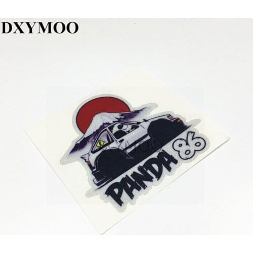 Cartoon Car Motorcycle Helmet Bike JDM Car Sticker Decals Reflective for Panda AE86 D1 Drift