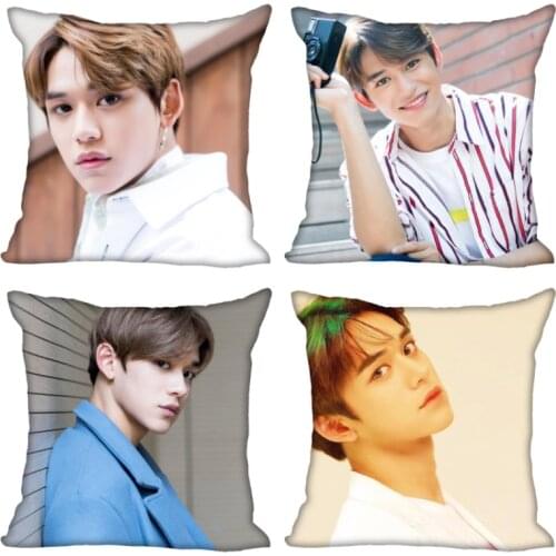 New Nice NCT Lucas Pillow Cover Bedroom Home Office Decorative Pillowcase Square Zipper Pillow Cases Satin Soft No Fade