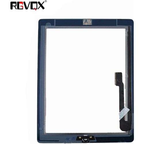 NEW Touch Screen Digitizer For iPad 3 A1416 A1430 A1403 TP IC with Home Button and Adhesive Front Glass Replacement