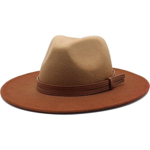 Autumn women Men Wool Vintage Gangster Trilby Felt Fedora Hat With Wide Brim Gentleman Elegant Lady Winter Autumn Jazz Caps