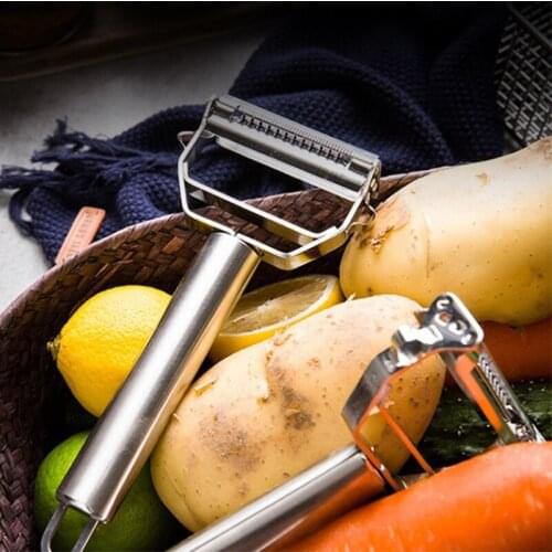 Vegetable Peeler Stainless Steel Kitchen Potato Peeler Metal Carrot Grater Planing Slicer Shredder Fruit Peeler Kitchen Tools