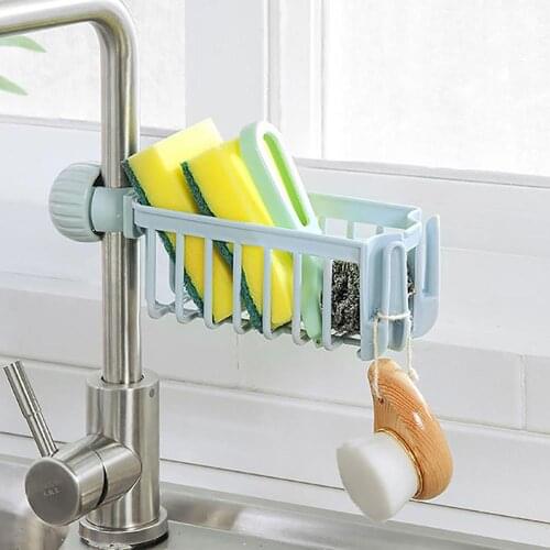 Kitchen Sink Drain Rack Sponge Storage Faucet Holder Soap Drainer Shelf Basket Organizer Bathroom gadgets and accessories