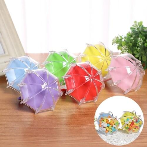 Umbrella -shaped Transparent Candy Box Mini Wedding Candy Box DIY Birthday Banquet Gift Candy packaging Box Party Shop Supplies