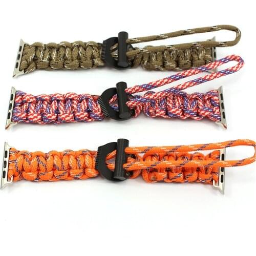 Nylon Rope Strap for Iwatch Series 6 5 4 3 Se Band 42mm 44mm Bracelet for apple watch sport band Adjustable Braided Wristband