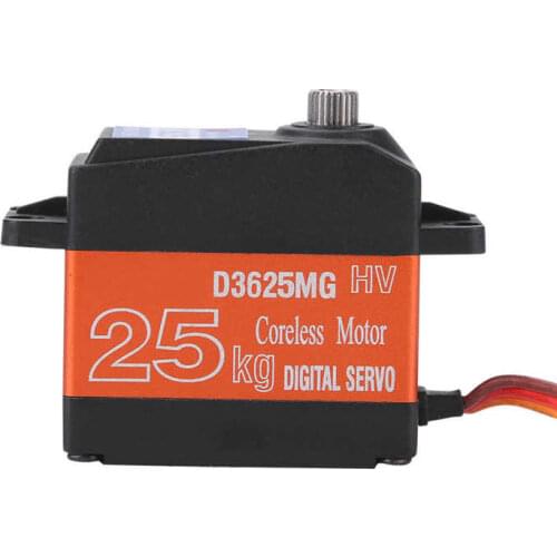 HDKJ D3620/D3625 Waterproof Servo Metal Gear Digital Servo 180 Degree 20/25KG High Torque Servos for RC Model Car Speed Boats