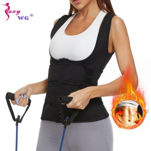 SEXYWG Waist Trainer Sauna Top Body Shaper Tummy Girdle Trainer Waist Corset Slimming Shapewear Women Colombian Girdles