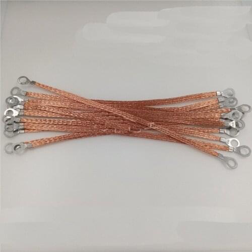 Copper Clad Aluminum Electric Box Connector Braided Copper Wire 6 Square 28cm Bridge Grounding Wire Terminal