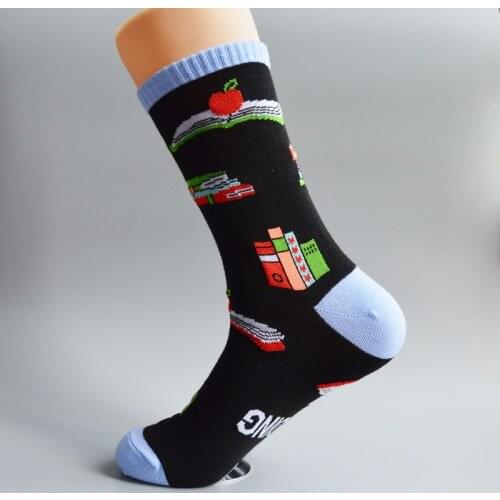 Unisex Funny Saying Novelty Crew Socks Shhh I Am Reading Books Mid Tube Hosiery Y1AC