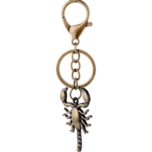 Unisex Vintage Alloy Lovely Lobster Keychain Punk Hand Made Bag Pendant Keyfobs Car Key Chain Ring Holder Lovers Gift FY008