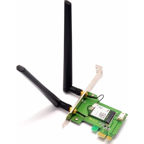 WTXUP Wireless 7265 1200Mbps 802.11ac Desktop PCI-E WiFi Adapter PCi Express WLAN Network Card for Intel 7265ac + Bluetooth 4.0