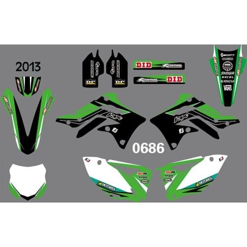0686 motorcycle Team Graphic & Backgrounds Decal Stiker Kits for Kawasaki KXF450 2013