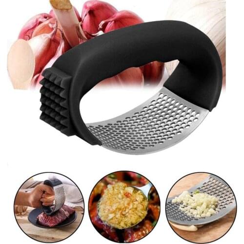 1Pc Stainless Steel Garlic Press Multifunction Manual Garlic Presser Grinding Grater Crush Tool Grinding Chopper Kitchen Gadgets