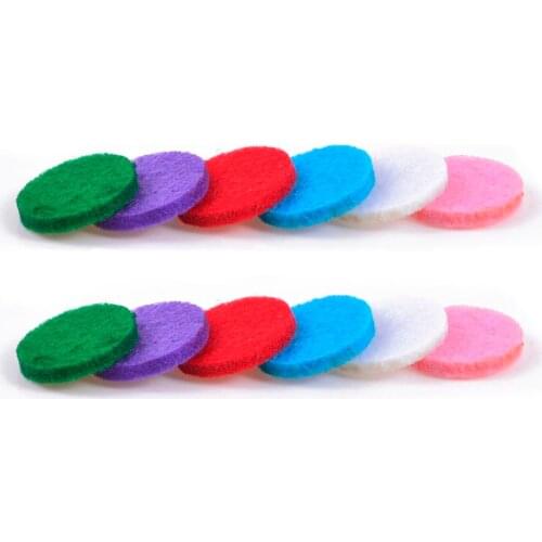 100pcs 20mm/23mm/25mm/30mm MIXED Colorful Felt Spacers Pads For DIY Oil Diffuser Necklace Locket Perfume Pendant