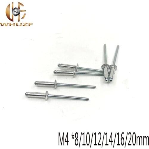 100pcs/lots M4x10 mm Aluminum Cap Screw/Aluminum/core Pulling Rivets self-plugging