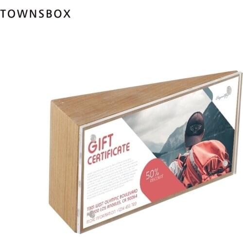 12.5x7cm Magnetic Mini Acrylic Cover Desktop Wood Portaretrato Photo Picture Frames