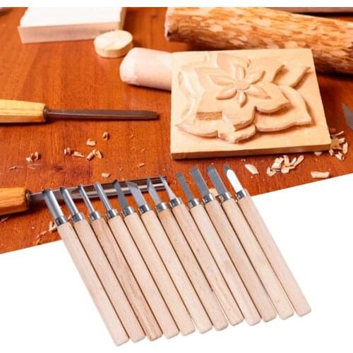 12Pcs Wood Carving Chisels Knife Sharp Blade Ergonomic Woodworking Tools All-Purpose High Hardness Wood Cutters for Wood Carving