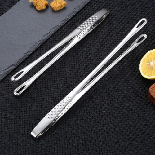 2Pcs 9inch 24CM Kitchen Tweezers Tongs Stainless Steel Long Chef Food Clip BBQ Meat Beef Food Tong Kitchen Utensils Bar