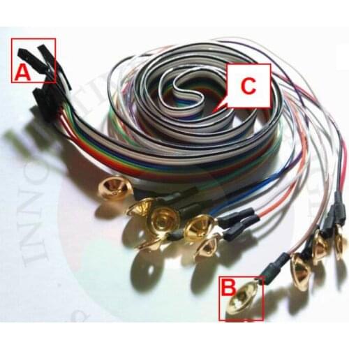 2pcs/lot Gold Plated Advanced EEG Brain Electrode Wire, Suitable for EEG Modules Such as OpenBCI / ThinkGear