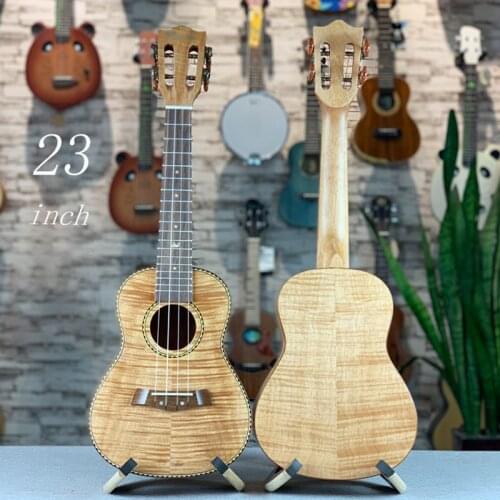 23 inch Ukulele Tiger Pattern Maple Mini Guitar High Quality 4 String Concert Ukulele Beginner Gift Hawaiian Guitar UK2378