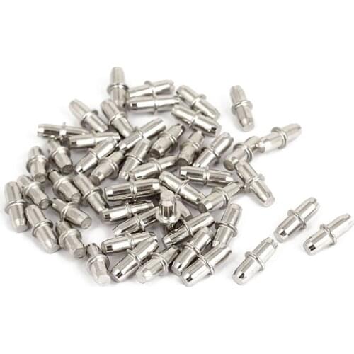 50pc Cabinet Cupboard Wooden Chopping Shelf Support Pins Nails 16mm x 5mm