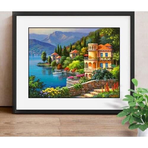 Diamond Embroidery Cross Stitch Landscape Diamond Painting Full Square Scenery Diamond Mosaic Rhinestones Art Crafts