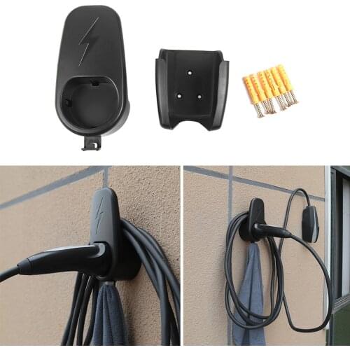 Car Wall Charging Cable Organizer + Chassis Holder for Tesla Model 3 Y Accessories Auto Replacement Parts