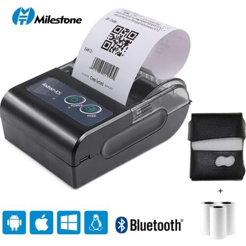 Wireless Portable Thermal Receipt Printer Mini USB Bluetooth Ticket Printer 58mm 2 Inch Mobile Phone Android POS PC For Store