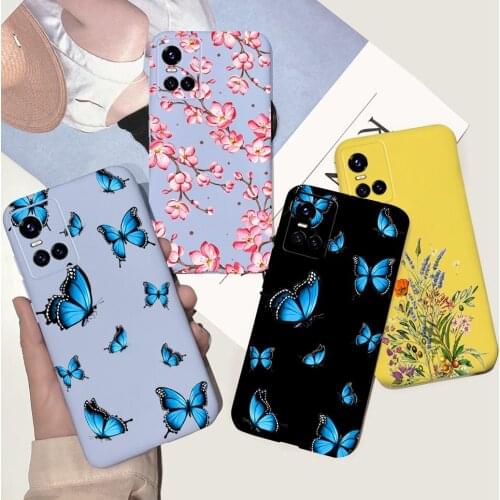 Flowers Liquid Silicone Phone Case For VIVO S10 V2121A Case 6.44" Butterfly Soft Matte Coque Fundas Vivo S 10 5G Cover Bumper
