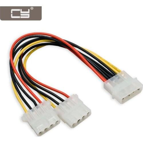 CY IDE 4P to Dual IDE Y Splitter 10cm Hard Disk Power Supply Extension Cable