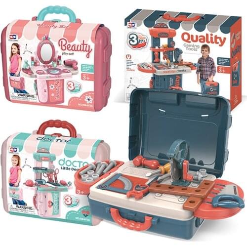 Childrens toolbox toy set play home appliances drill baby repair toolbox screw puzzle multifunctional boy