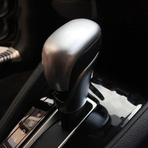 For Nissan Kicks 2017 2018 2019 Car Interior Carbon Fiber Decoration Gear Shift Knob Head Cover Trim Accessories