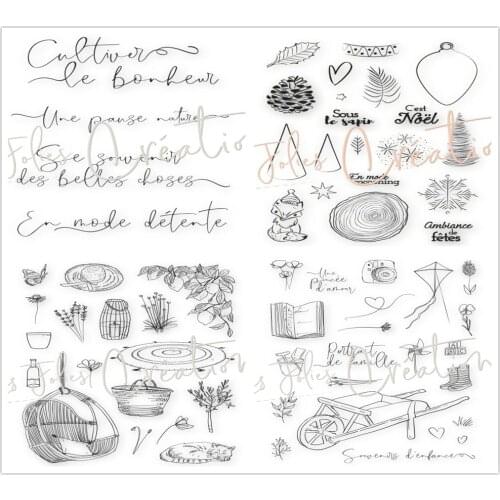 FRENCH Clear Stamp/Seal for DIY scrapbooking/photo album Decorative clear stamp sheets A5018