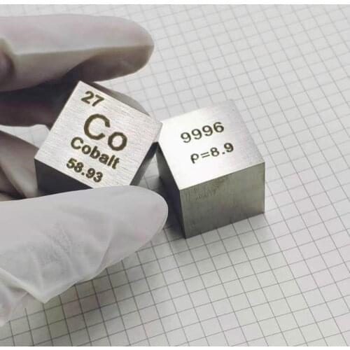 Cobalt Metal 1 Inch 25.4mm Density Cube 99.96% Pure for Element Collection