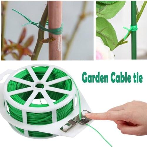 Kitchen Bag Gardening Plant Green Tie Wire Roll Garden Coated Ties Plant wire Gardening Tools 20/30/50m