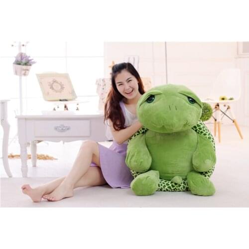 Lovely cartoon tortoise plush toy big green turtle doll soft hug pillow gift about 100cm 0016