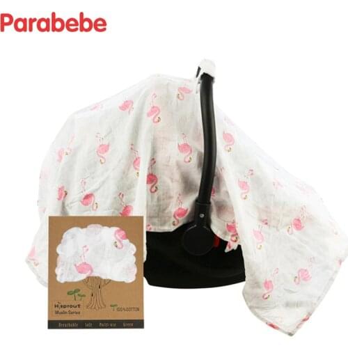 90cm*110cm muslin cotton cover for infant car seat summer baby blanket sunscreen cloth breathable cover stroller accessories