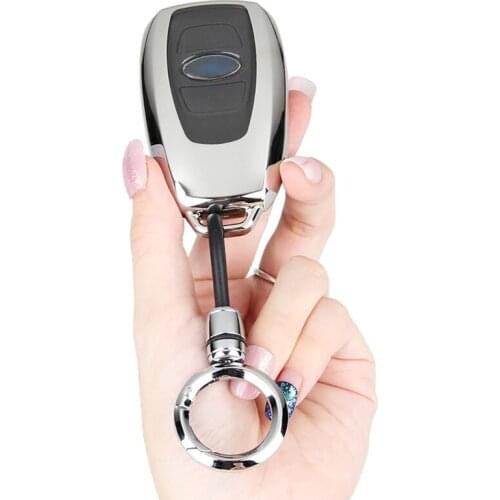 Soft TPU Key Fob Cover with Keychain Ring for Subaru Forester CrossTrek Outback WRX Ascent BRZ Impreza Legacy Car Accessories
