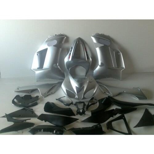 Motorcycle Fairing kit for KAWASAKI Ninja ZX6R 636 07 08 ZX 6R 2007 2008 zx6r 07 ABS Silver black Fairings set+gifts KG34