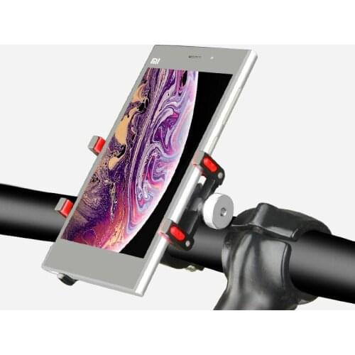 Bicycle mobile phone navigation bracket for 3.5-7 inch mobile phone base bicycle GPS bracket 360° rotating tialuminum alloy
