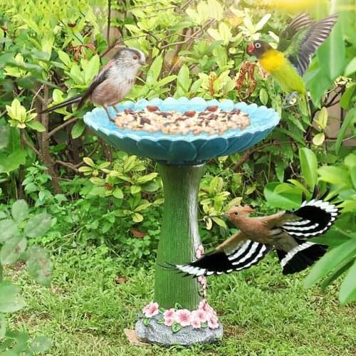Resin Birdbath Miniature Rusty Bird Bath Fairy Garden Metal Birdbath Feeder Mini Garden Decoration Accessories Home Decor Yard