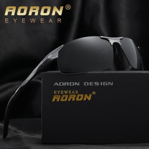 AORON Male Brand Polarized Sunglass Men Classic Sun Glasses HD Driver Night Goggles lunette soleil homme brillen