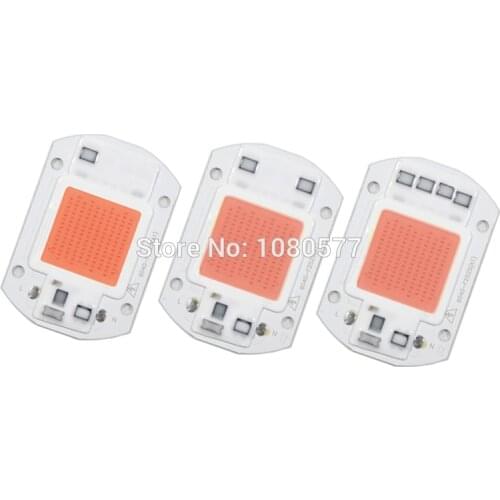 Smart IC LED COB Chip AC220V 20W 30W 50W Full Spectrum 400nm-840nm AC 220V 50 W For LED Flood light Outdoor Plant Grow Lightin