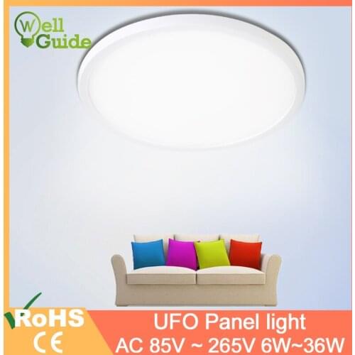 LED Ceiling Light 36W 24W 18W 13W 9W 6W Down Light Surface Mount Panel Lamp 85-265V Modern UFO Lamp Home Decor Light